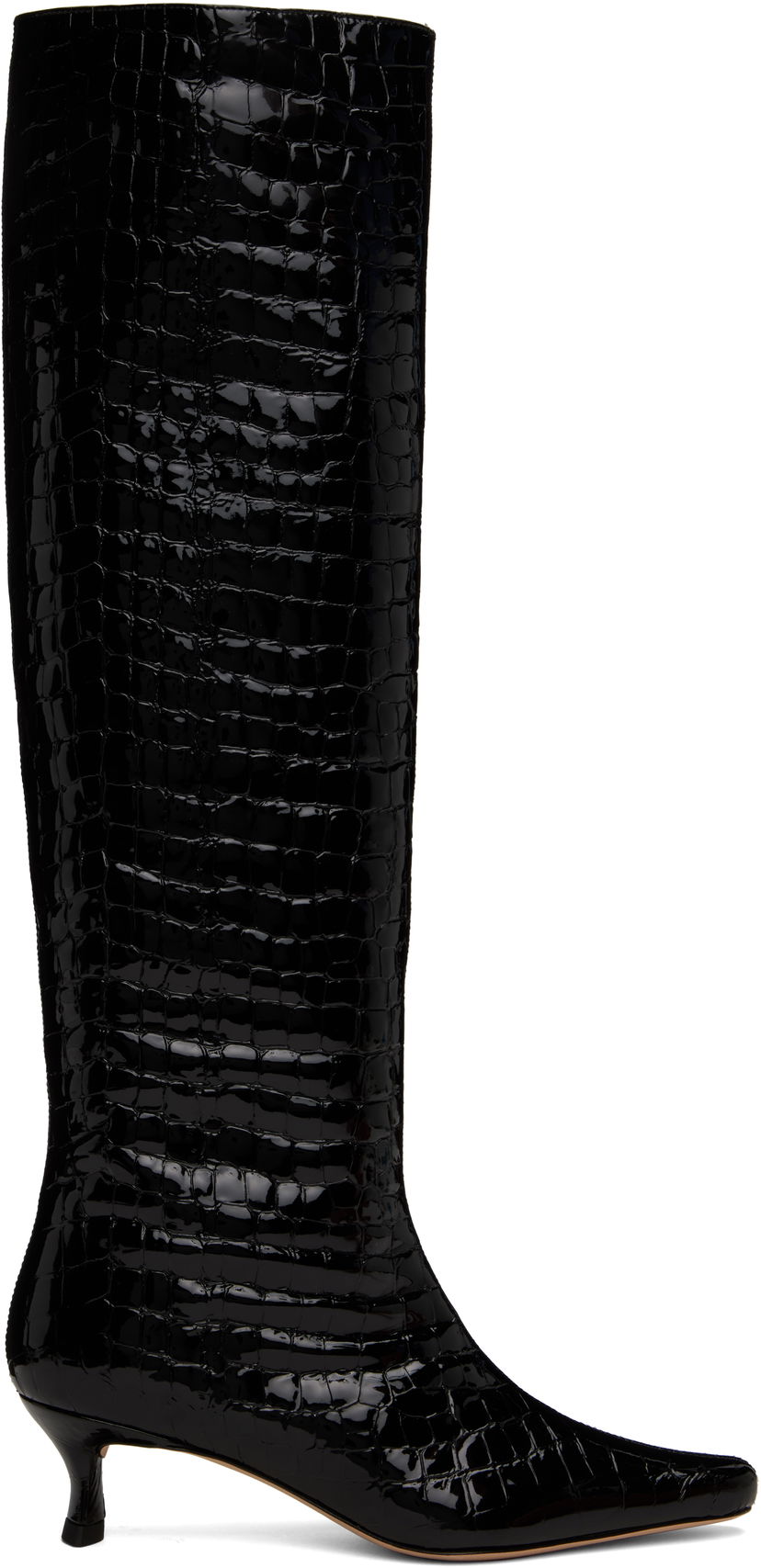 Superge in čevlji BY FAR BY FAR Stevie 42 Tall Kitten Heel Boots Črna | MWFBO066CL033BK001PL
