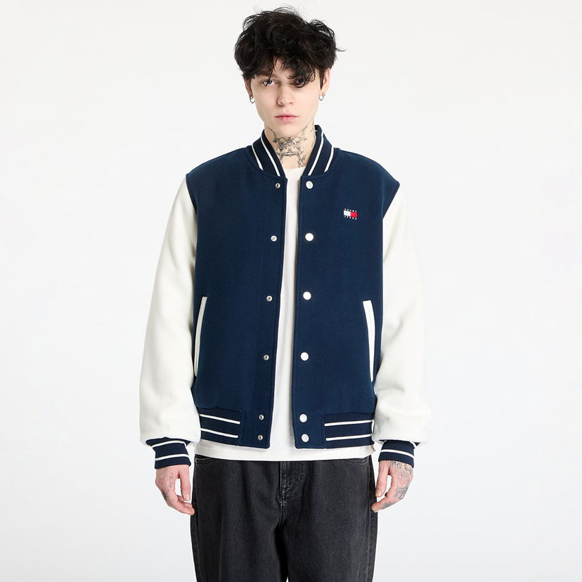 Bomber jakna Tommy Hilfiger Tommy Jeans Wool Blend Varsity Jacket Mornarica | DM0DM20216 C1G