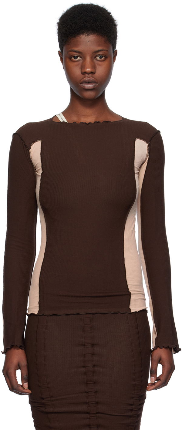 Majica Baserange Exclusive Omato Long Sleeve T-Shirt Rjava | TTML-RB-EXSP24