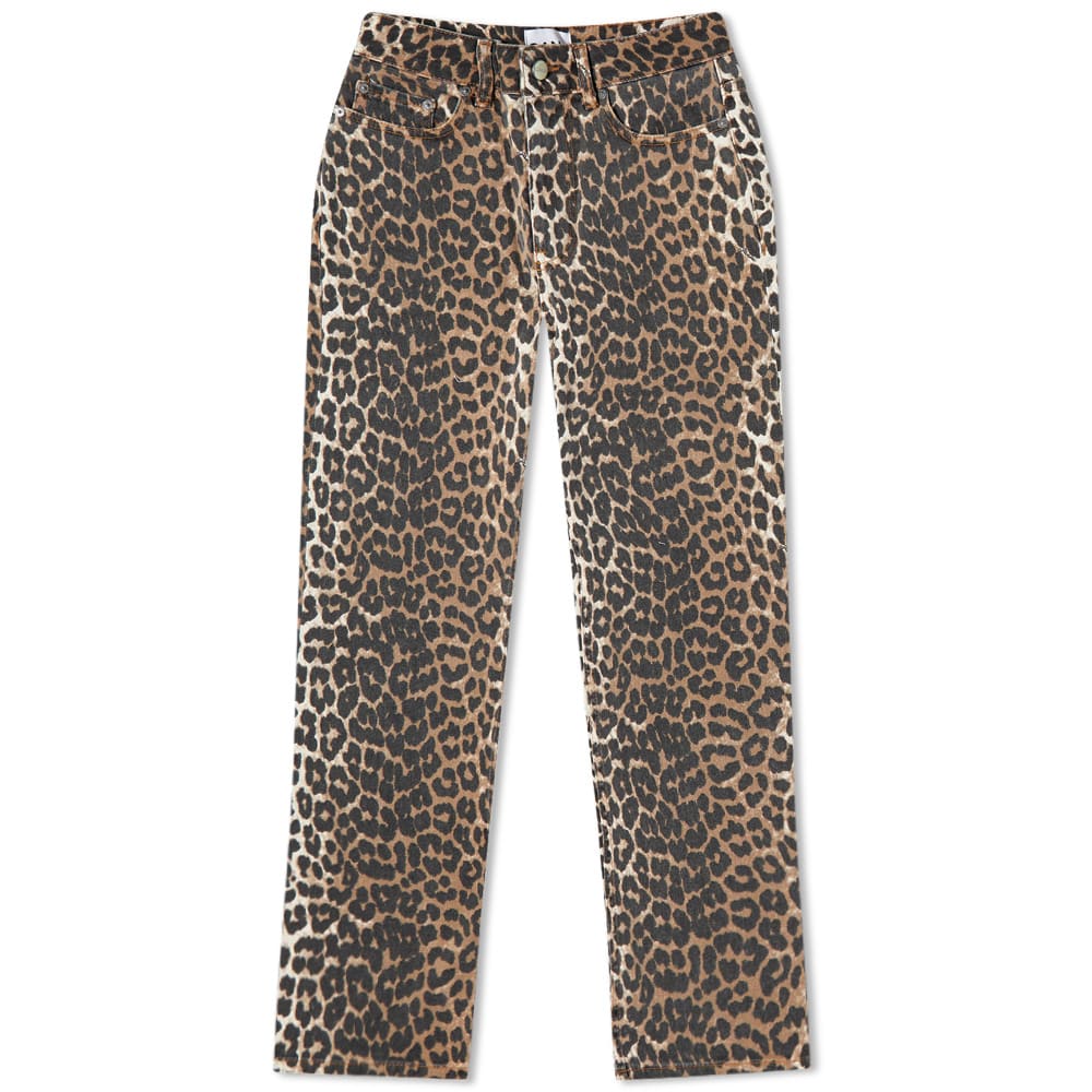 Kavbojke GANNI Leopard Print Flare Jeans Večbarvna | J1059-943, 0