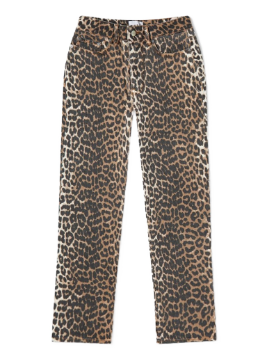 Kavbojke GANNI Leopard Print Flare Jeans Večbarvna | J1059-943