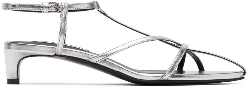 Superge in čevlji Jil Sander Jil Sander Cage Low Heel Sandals Kovinski | J15WP0129_P4836