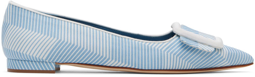 Obleke Manolo Blahnik Manolo Blahnik Maysale Ballerina Flats Modra | 124-2513-0001
