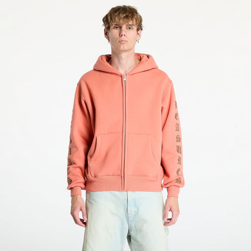 Pulover Pleasures Oe Zip Up Hoodie Rust Oranžna | P24F046 RUST