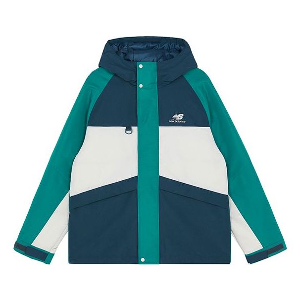 Parka New Balance Color Block Windbreaker Jacket Zelena | AMJ13330-NML