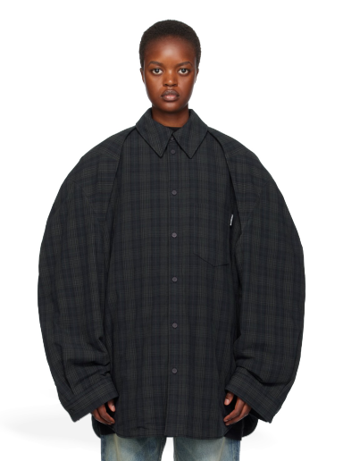Srajce Balenciaga Detachable Sleeves Shirt Črna | 751728 TOM17