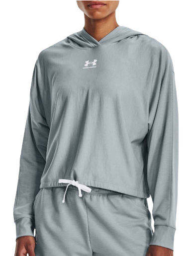 Pulover Under Armour Rival Terry Oversized Hoodie Siva | 1376992-465