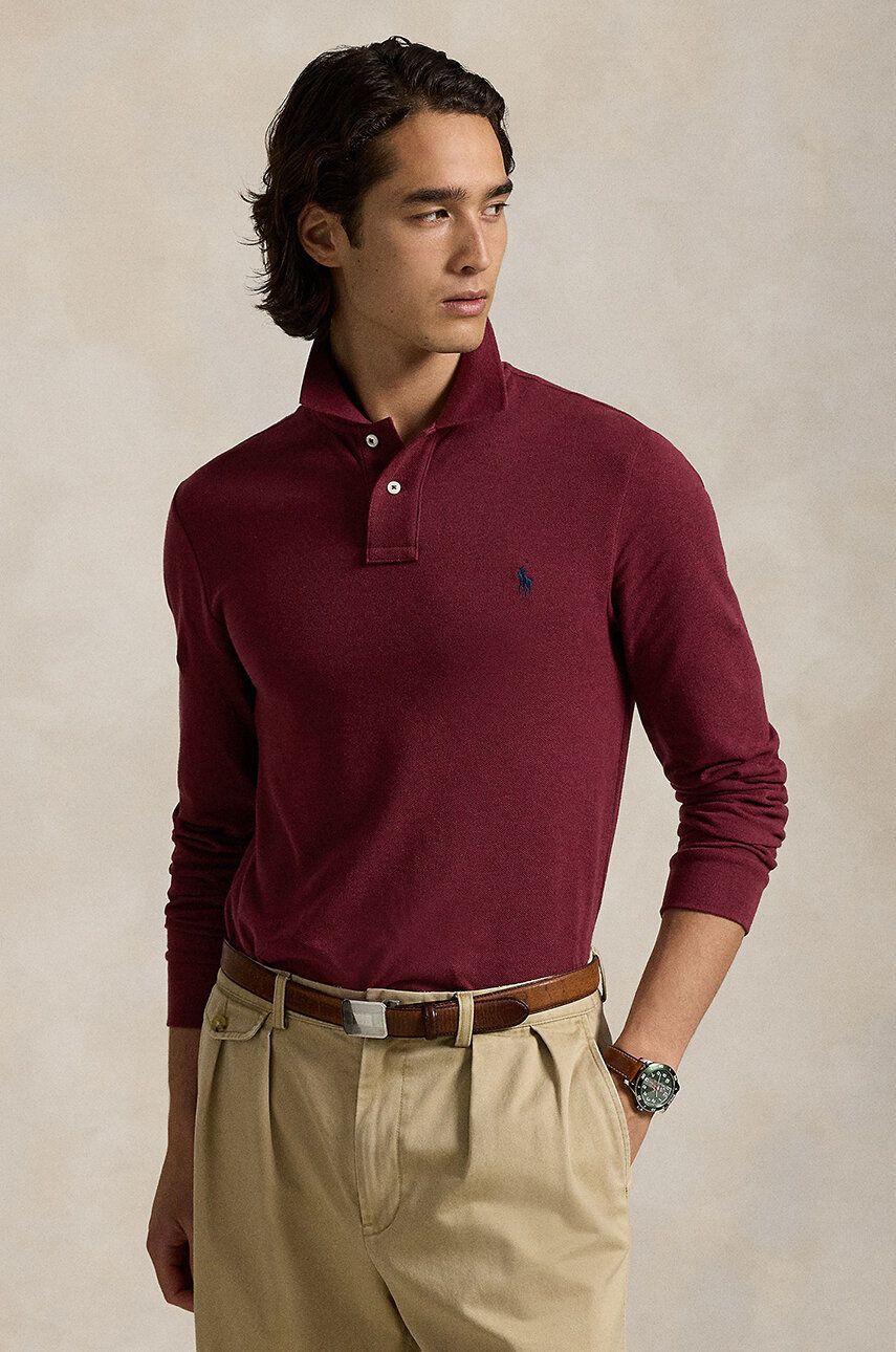 Polo majica Polo by Ralph Lauren Polo Ralph Lauren Long Sleeve Polo Shirt Bordo | 710681126, 0