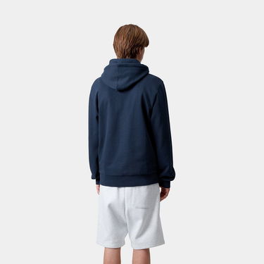 Pulover Carhartt WIP Carhartt WIP Hooded Script Embroidery Sweatshirt Mornarica | I035392_25, 1