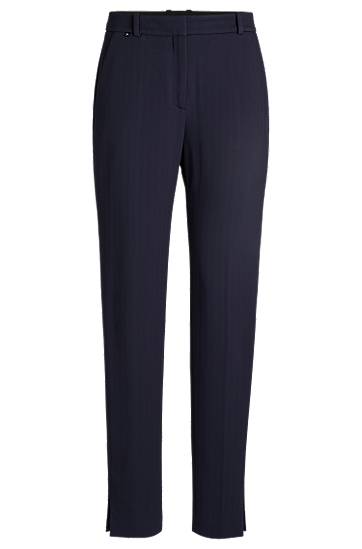 Hlače BOSS Slim-Fit Stretch Trousers Mornarica | 50534616