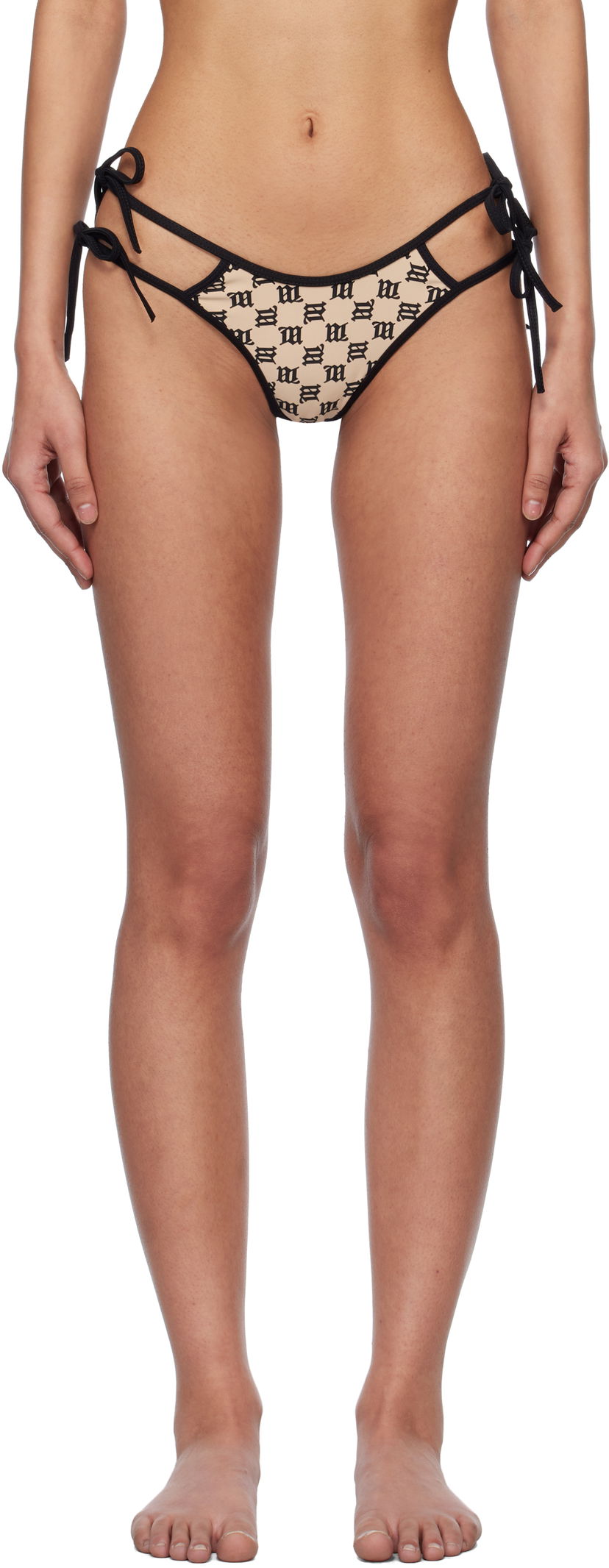 Spodnjice MISBHV MISBHV Swim Coquette Bikini Bottom Bež | 250W608