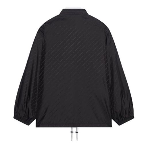 Vetrovka Balenciaga Allover Logo Rain Jacket Črna | 681452TKO401000