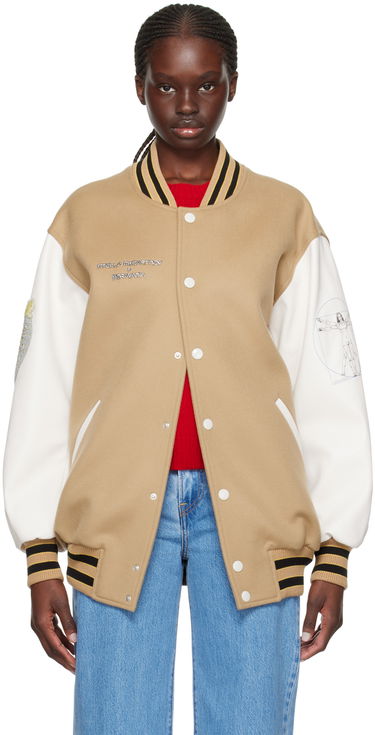 Bomber jakna Stella McCartney Stella McCartney Vitruvian Bomber Jacket Bež | 680050SPB05, 0