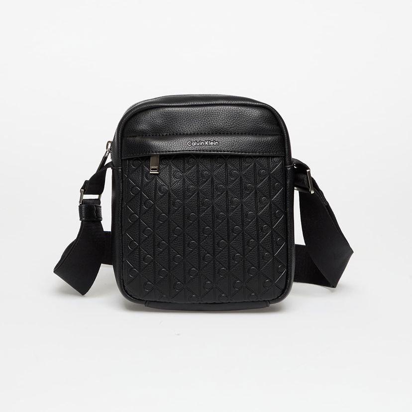 Torba za čez ramo CALVIN KLEIN Calvin Klein Emblem Aop Emboss Crossover Bag Črna | LV04D3204G UB1