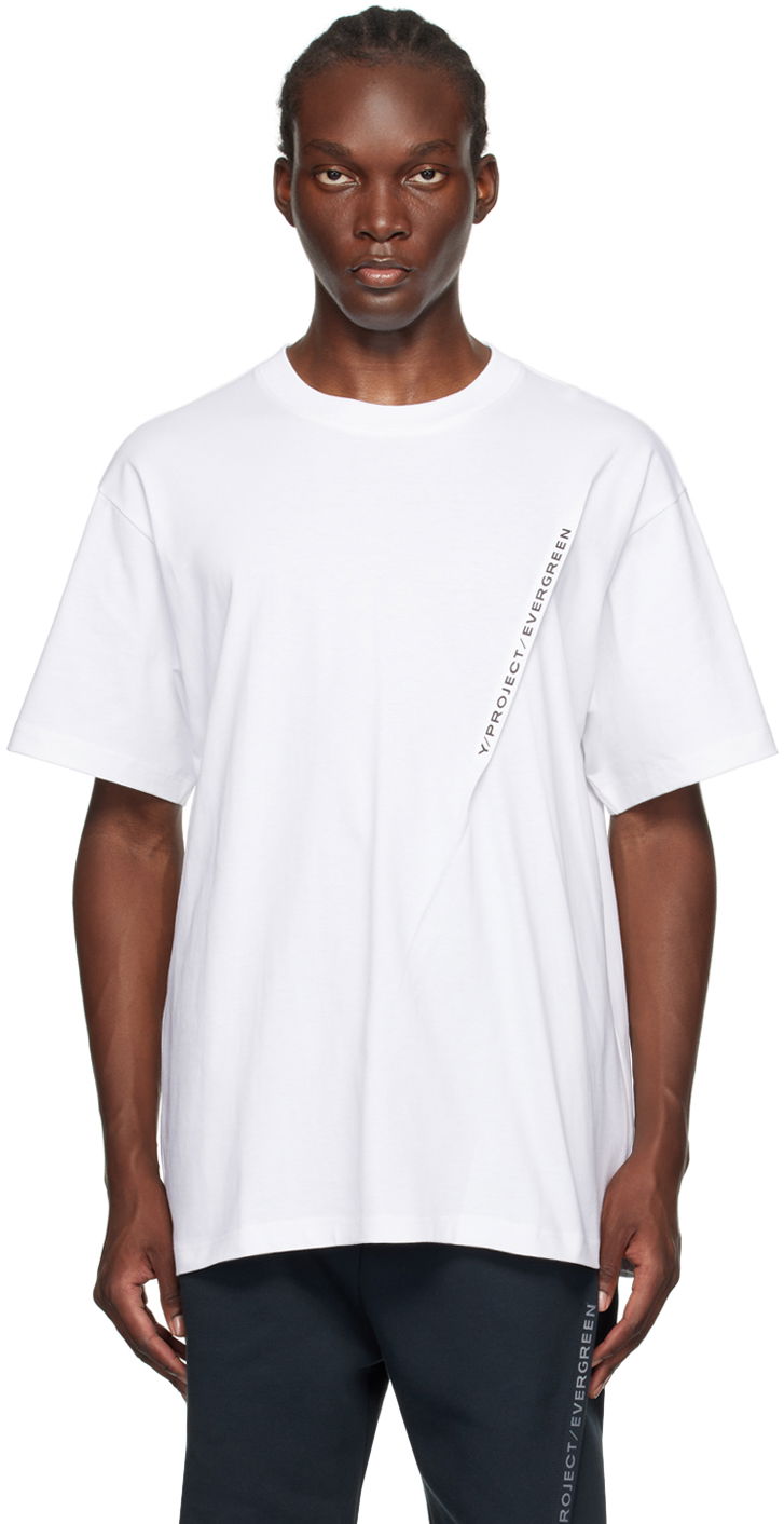 Majica Y/PROJECT Pinched Logo T-Shirt Bela | 204TS001