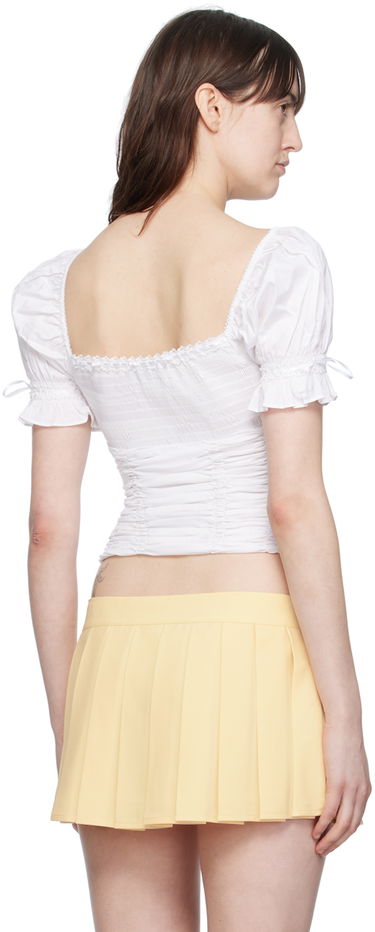 Krila GUIZIO Guizio Fontana Shirred Crop Top Rumena | S24138W089, 2