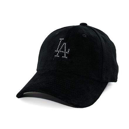 Kapa New Era MLB Diamante Velour 9FORTY LA Dodgers Adjustable Hat Črna | 60595351