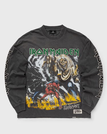 Majica Represent Clo Iron Maiden x Number of the Beast Long Sleeve T-Shirt Siva | MLM100582-46, 1