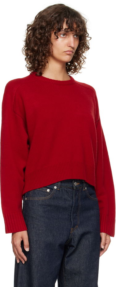Pleteni pulover Loulou de Saison Loulou de Saison Bruzzi LDS Boxy Cashmere Sweater Rdeča | BRUZZI LDS, 1