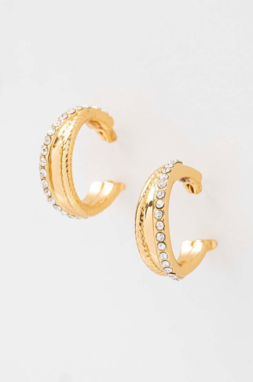 Uhani Polo by Ralph Lauren Lauren Ralph Lauren Gold-Tone Crystal Cuff Earrings Kovinski | 14G00236