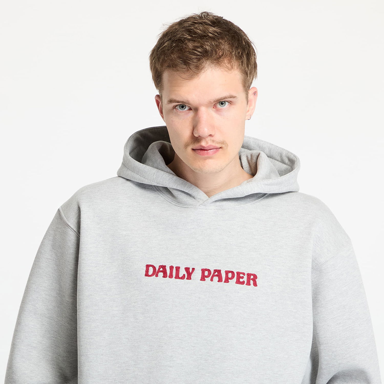 Pulover DAILY PAPER Daily Paper Chain Stitch Oversized Hoodie Siva | 2511136, 1