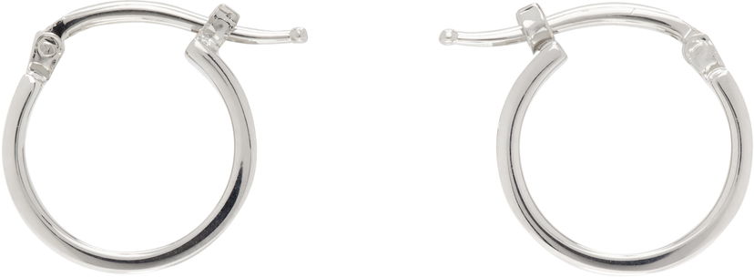 Uhani Maison Margiela MM6 Maison Margiela Silver Hoop Earrings Kovinski | SM7VG0102 SV0310