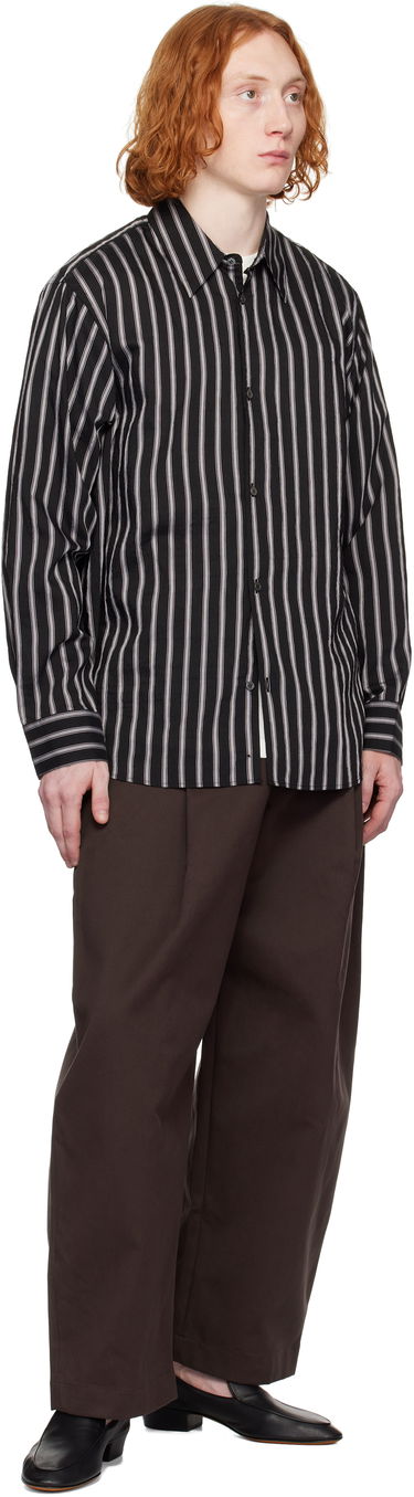 Srajce Studio Nicholson Studio Nicholson Striped Button-Down Shirt Črna | VIEW SNM - 1126, 3