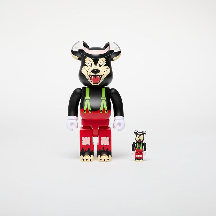 Flexstyle Medicom Toy BE@RBRICK The Big Bad Wolf 100% & 400% Set Universal Črna | 4530956614908