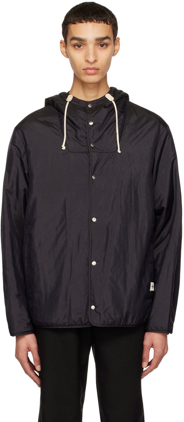 Vetrovka Jil Sander Jil Sander Drawstring Hooded Jacket Črna | J47BN0014_J70003
