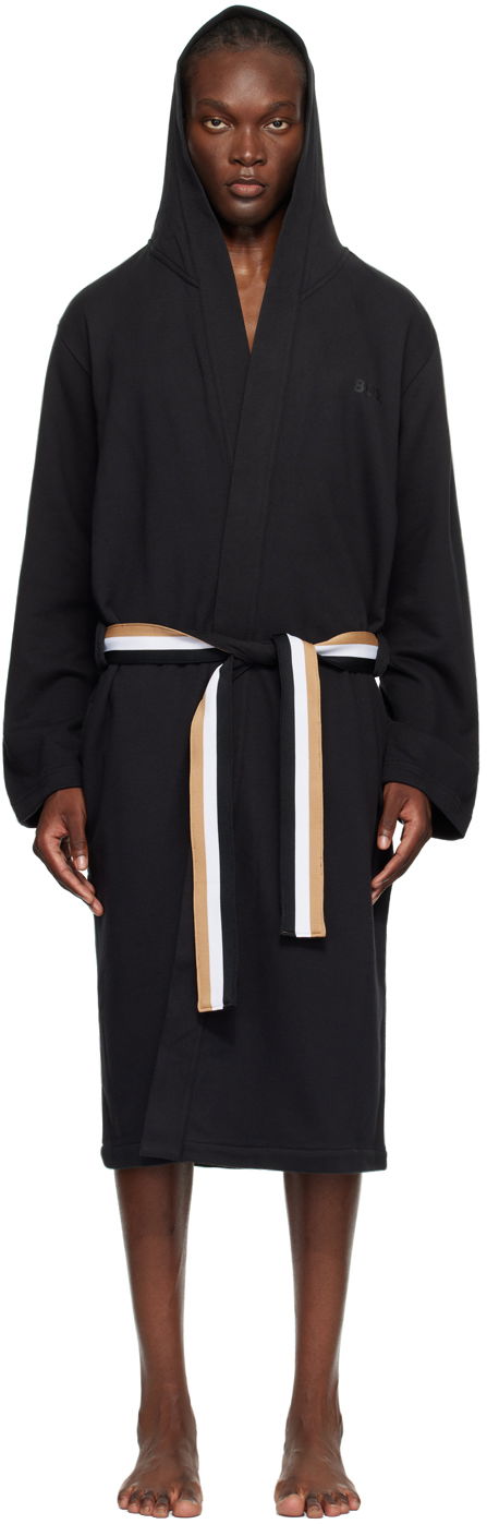 Oblačila BOSS Black Hooded Robe Črna | 50503142