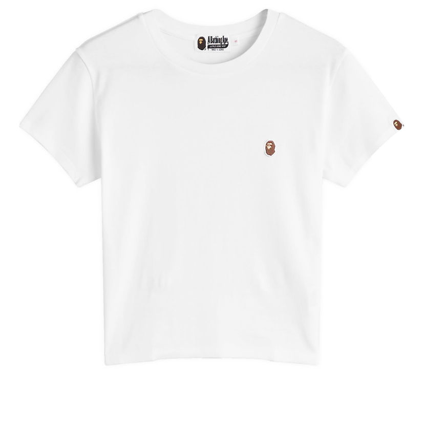 Krop-top BAPE One Point Cropped T-Shirt Bela | 001CSK802003L-WHT