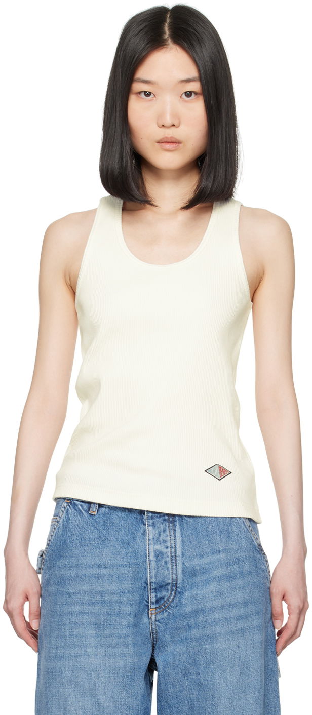 Majica brez rokavov Bottega Veneta Rib Tank Top Bela | 799592 V3Z60, 0