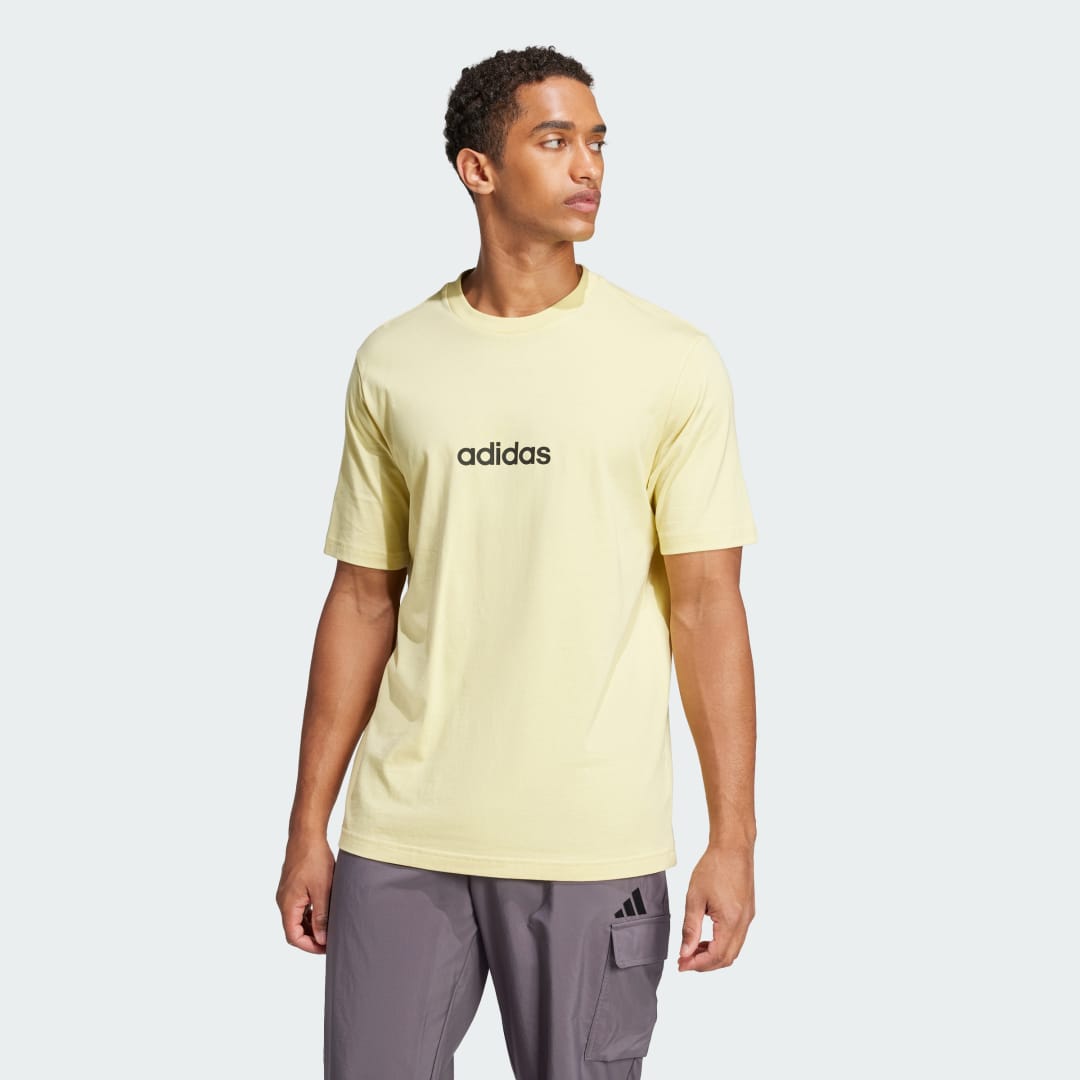 Majica adidas Performance Essentials Linear Single Jersey T-Shirt Rumena | JE9003, 0