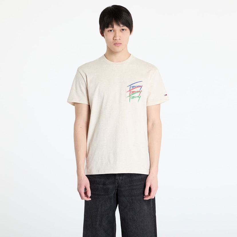Majica Tommy Hilfiger Tommy Jeans Regular Twisted Sign T-Shirt Bež | DM0DM20771 AE3
