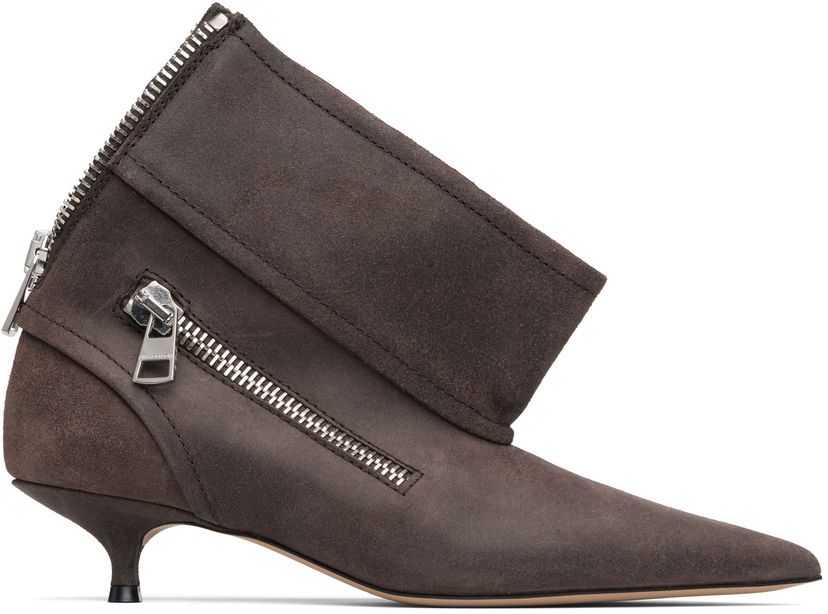 Superge in čevlji JW Anderson JW Anderson Biker Kitten Heel Boots Rjava | BT0105-LA0319
