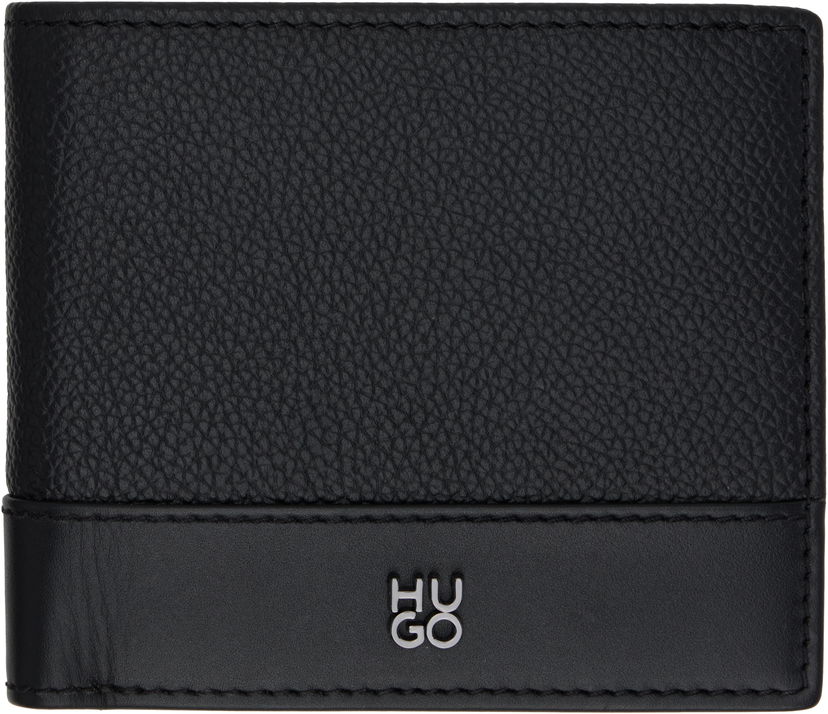 Denarnica BOSS Bifold Leather Wallet Črna | 50548314