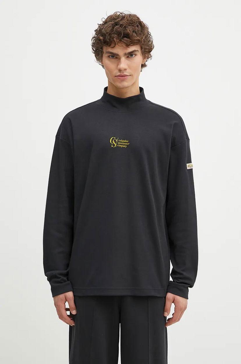 Majica Columbia Wallowa Long Sleeve T-Shirt With Print Črna | 2090861