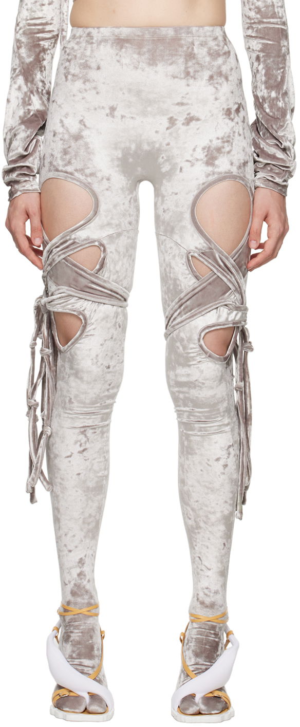 Pajkice Ottolinger Ottolinger Velvet Tabi Leggings Siva | 403003