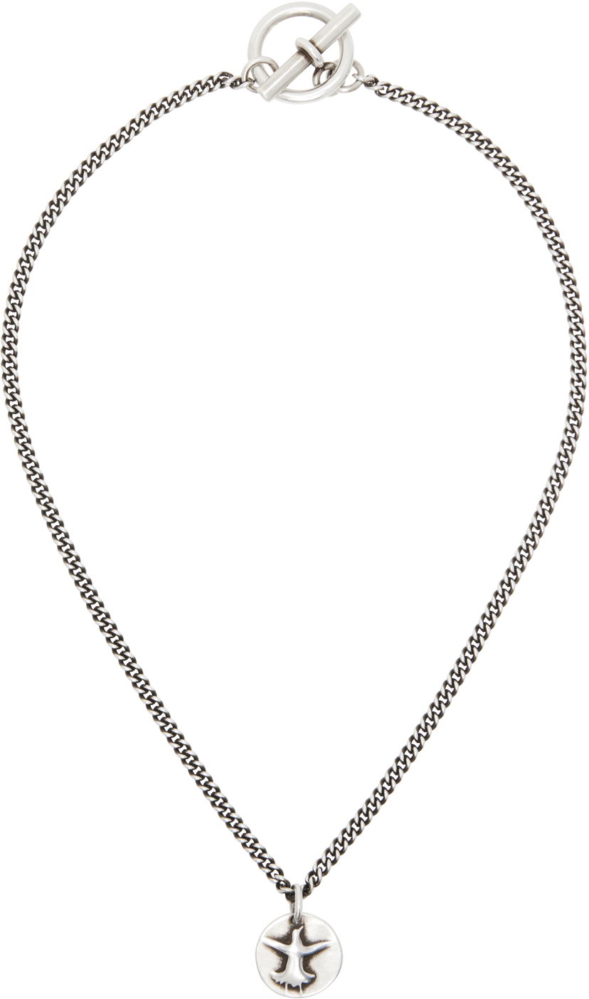 Ogrlica Ann Demeulemeester Ann Demeulemeester Silver-Tone Flying Bird Pendant Necklace Kovinski | 2520-W-JN50-JW020-070