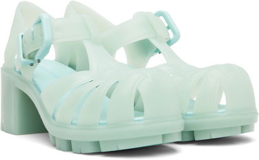 Nega čevljev Bottega Veneta Bottega Veneta Gertie Fisherman Heeled Sandals Zelena | 827620 V2AS0, 3