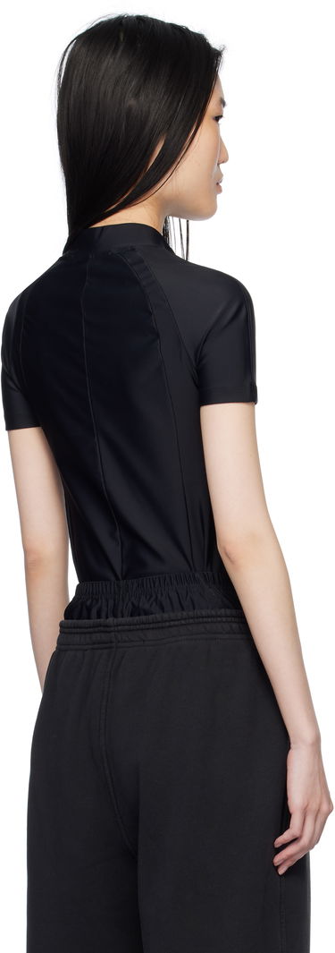 Majica brez rokavov Alexander Wang Alexander Wang.t Logo Detailed Rash Guard Črna | 4CC1251533, 2