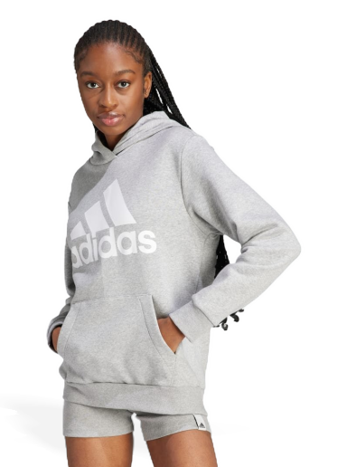 Pulover adidas Performance Sportswear Essentials Logo Boyfriend Fleece Hoodie Siva | IM0215