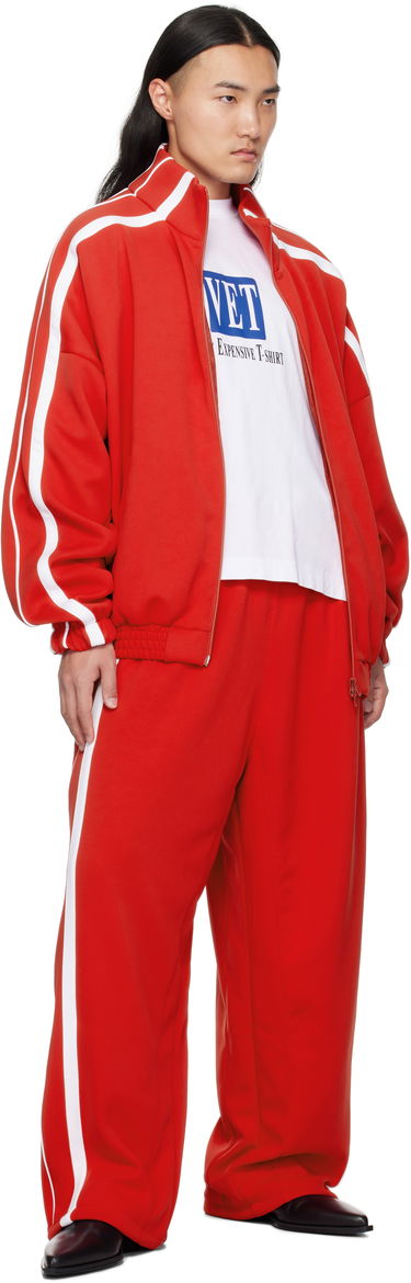 Trenirka VETEMENTS Vetements Oval Logo Gym Track Jacket Rdeča | UA66JA360R, 3