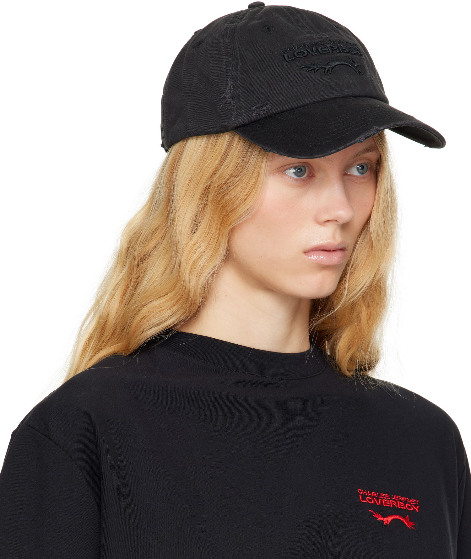 Kapa Charles Jeffrey Loverboy Charles Jeffrey LOVERBOY Distressed Logo Cap Črna | 54130501, 1