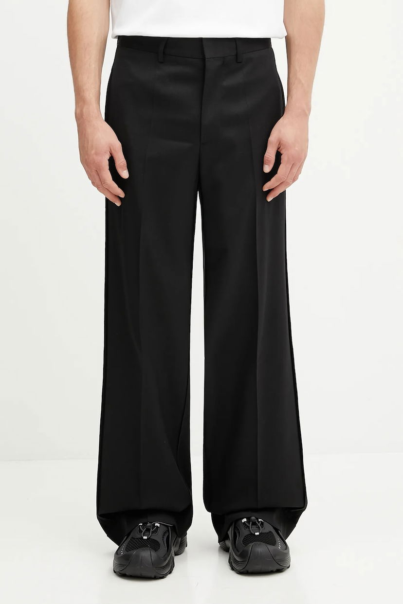 Hlače Maison Margiela MM6 Maison Margiela Wool Wide-Leg Trousers Črna | SH0KA0047.S47848.900