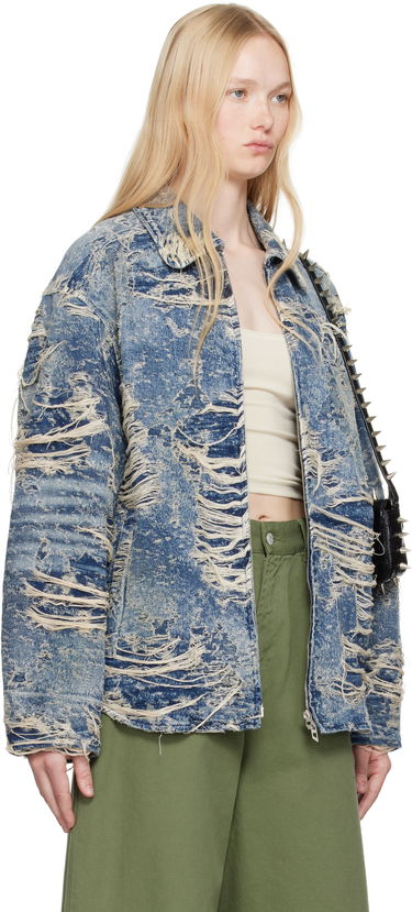 Jakna Diesel Distressed Denim Jacket Modra | A19104 09M04, 1