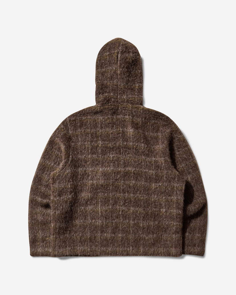 Pulover OUR LEGACY Full Zip Hoodie Dorf Check Rjava | W4256FD 001