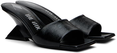 Modni dodatki The Attico Attico Cheope Wedge Mules Črna | 248WS605 L070, 3