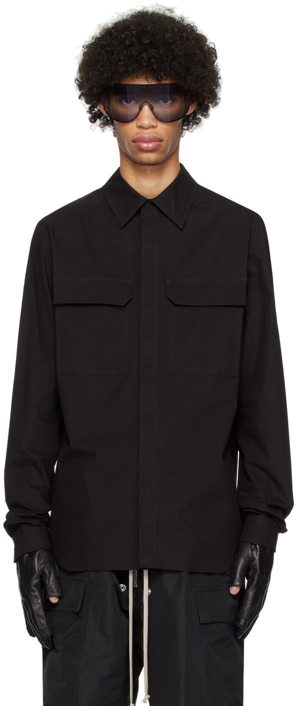 Srajce Rick Owens Work Shirt Črna | RU01D3291 P