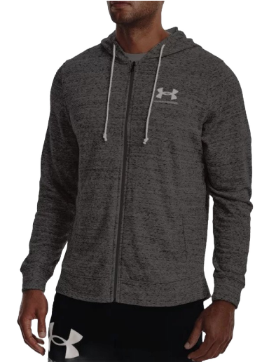Pulover Under Armour Rival Terry Full-Zip Hoodie Siva | 1370409-012